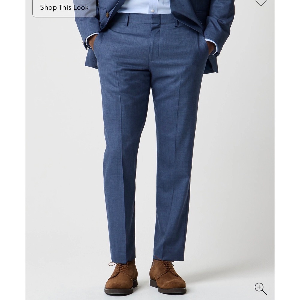 J.Crew Mens 32x34 Thompson Slim Dress Pants Marina Blue Wool CF872 New